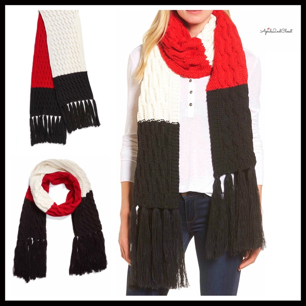 EXTRA LONG KNIT TASSEL FRINGE BLANKET SCARF A2C - Picture 2 of 7